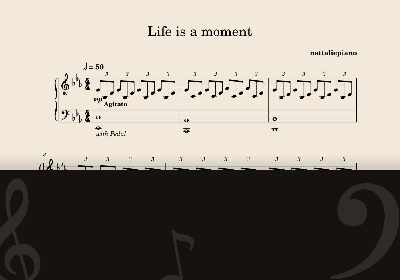 Life is a moment — score preview