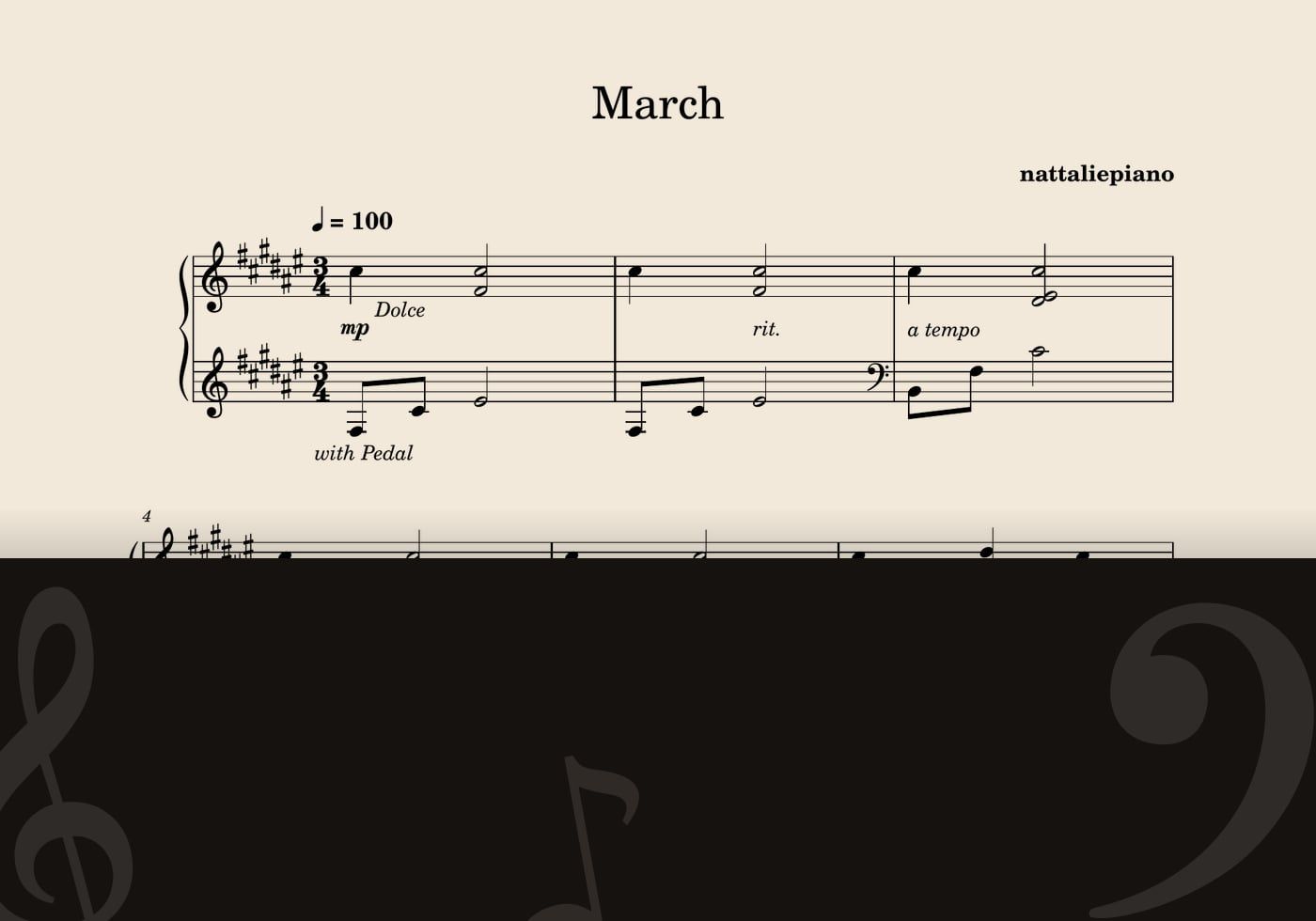 March — score preview