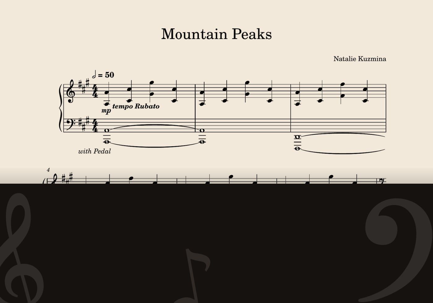 Mountain Peaks — score preview