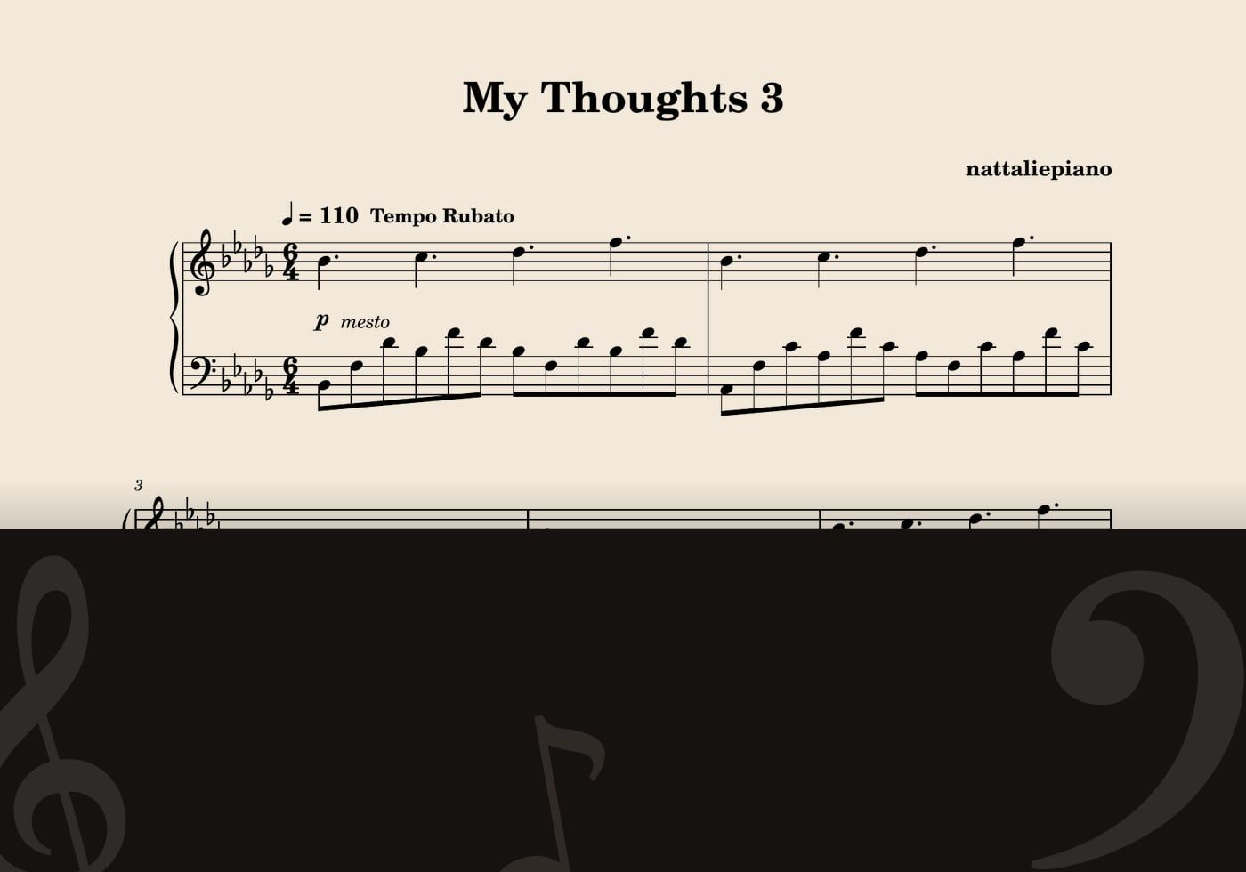 My Thoughts 3 — score preview