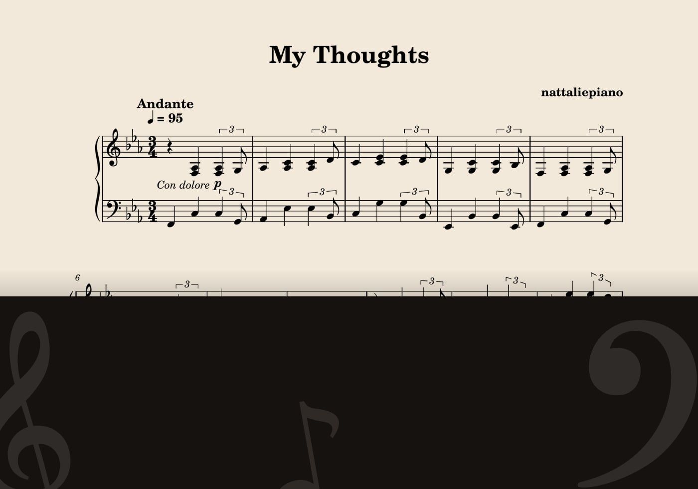 My Thoughts — score preview