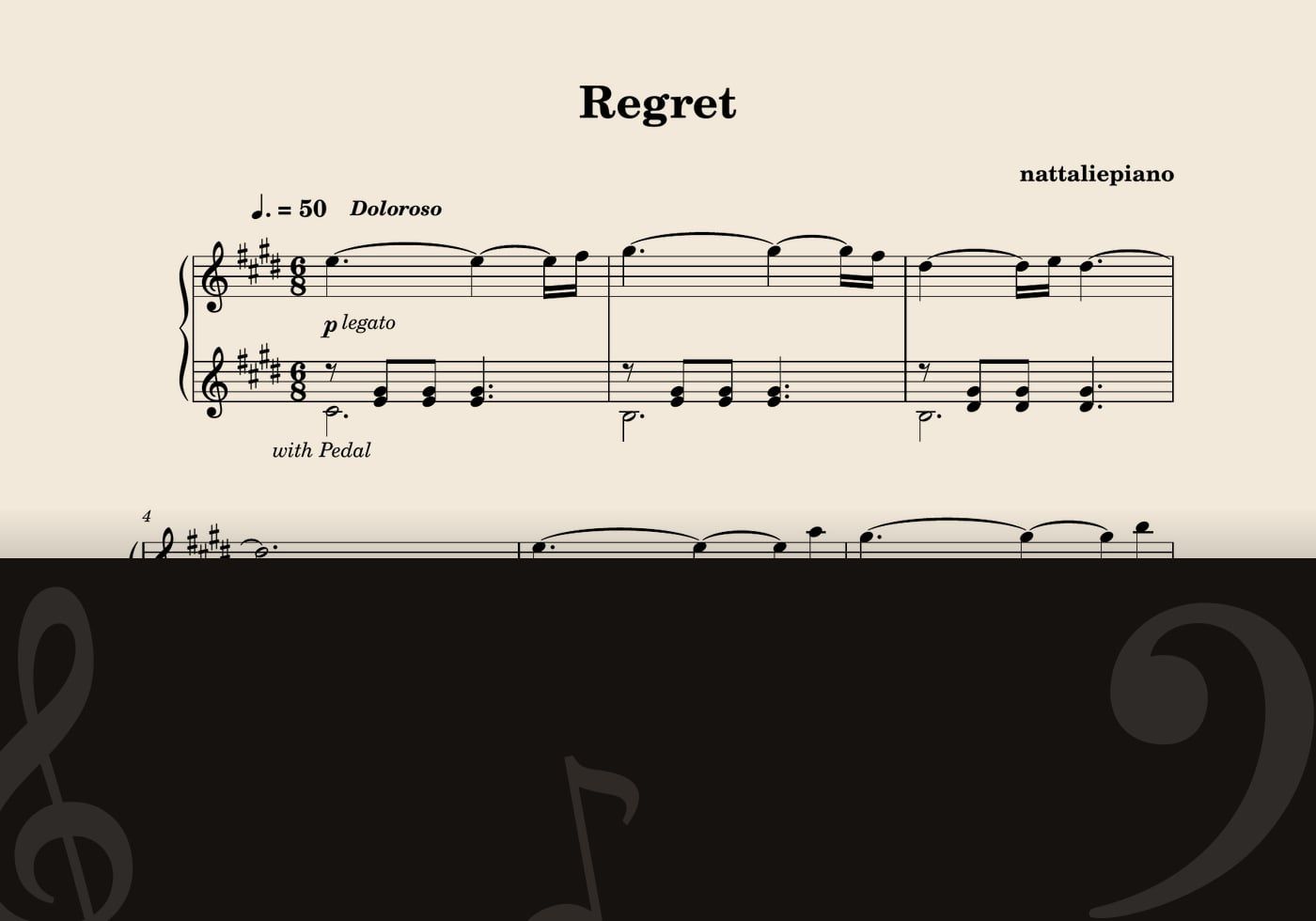 Regret — score preview
