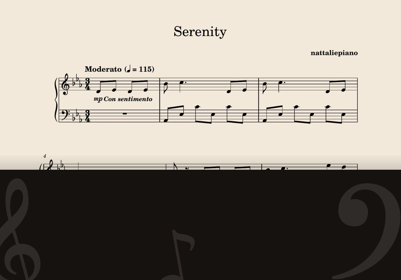 Serenity — score preview